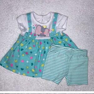 Disney Dumbo Baby Girl Jumper and Short Set 2- Piece Set 18 months